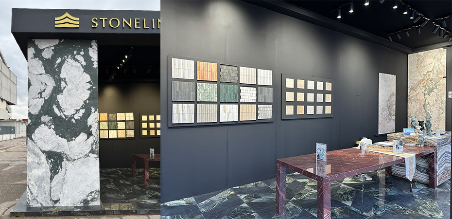 STONELINK booth exhibits at Marmomac 2025