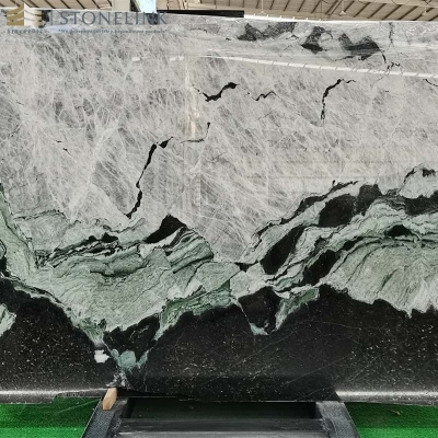 Raggio Verde marble slab