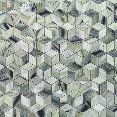 Raggio Verde diamond marble mosaic