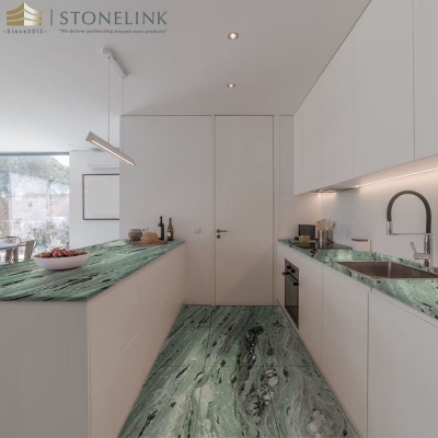 Raggio Verde marble countertop