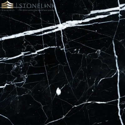 Nero marquina black marble slab