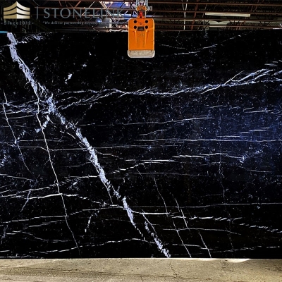 Nero marquina black marble slab