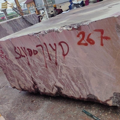 Velvet Red quartzite block