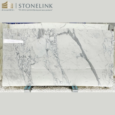 Calacatta white marble slab