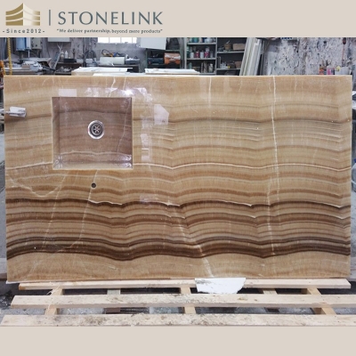 Wood onyx kitchen countertop