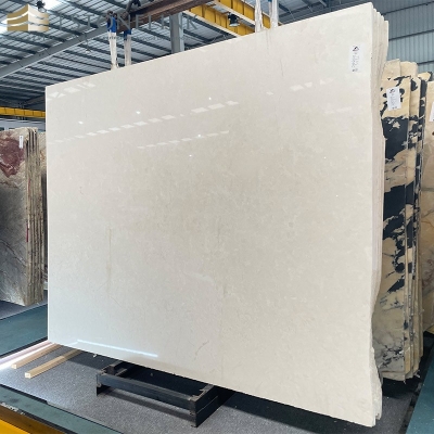 White limestone slab