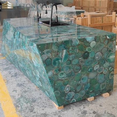 Green agate countertop